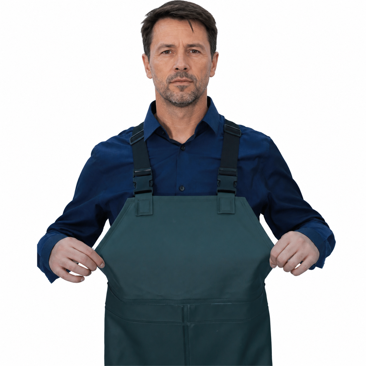 Dark Green PVC Waterproof Bib Pants