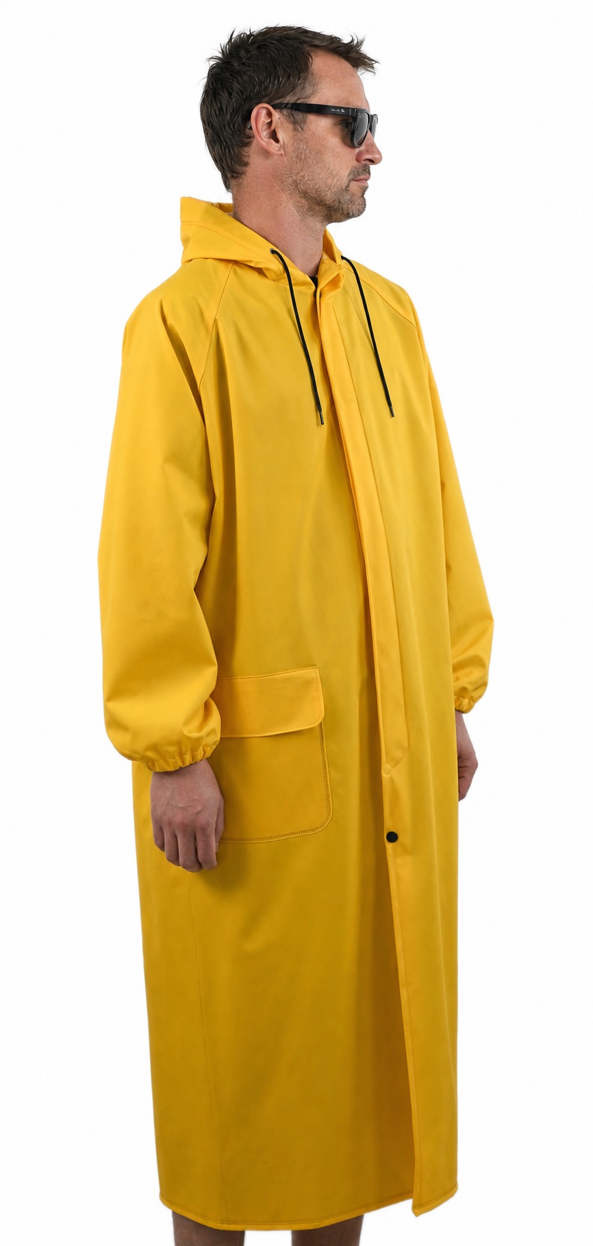 Yellow PVC long raincoat category