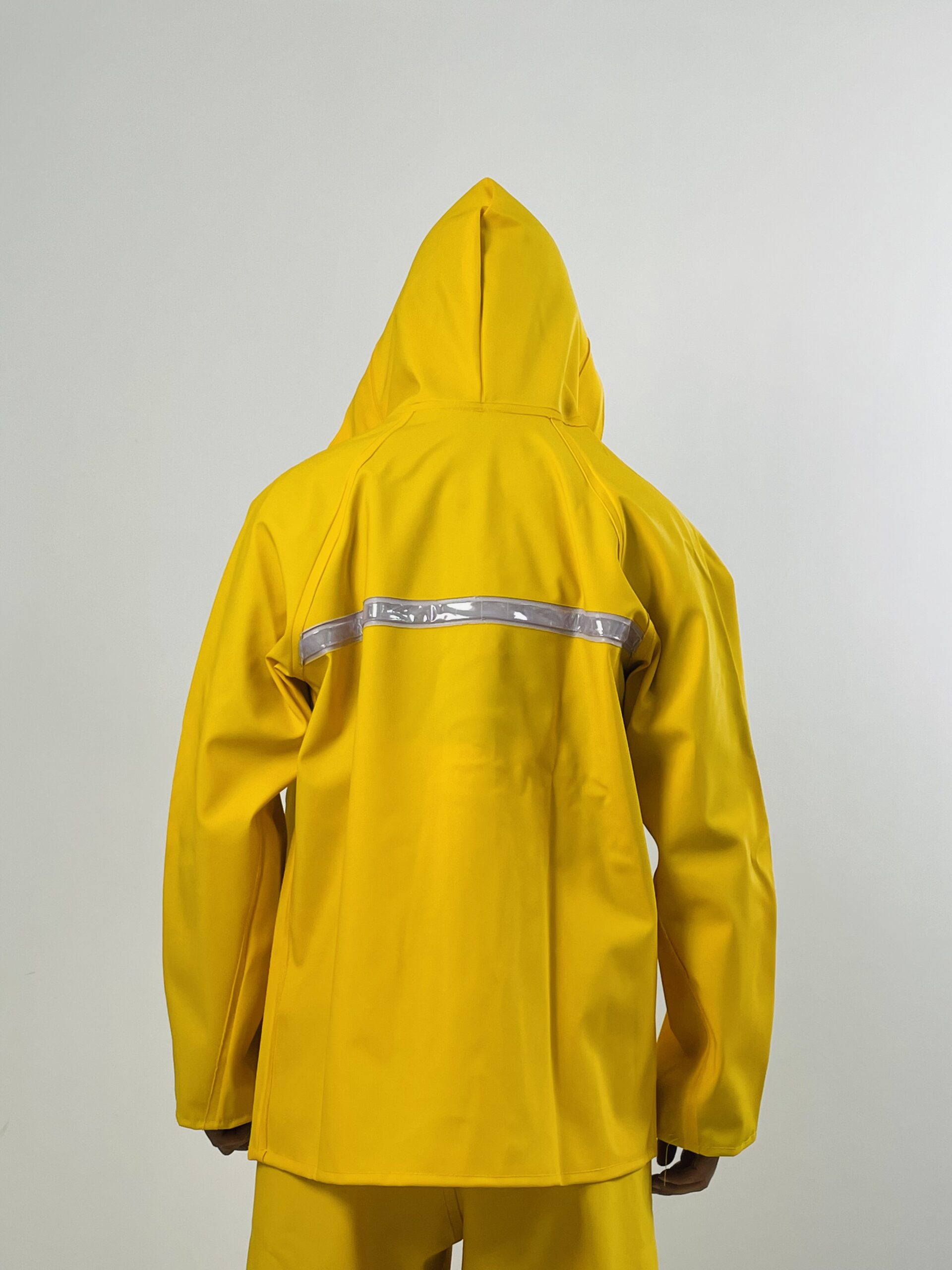 Medium weight 0.55mm yellow PVC waterproof fishing jacket - 图片 6