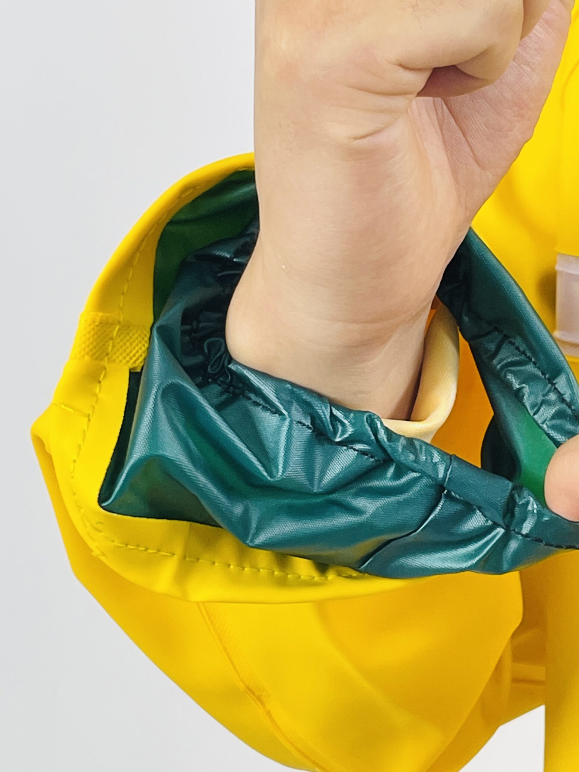 Medium weight 0.55mm yellow PVC waterproof fishing jacket - 图片 5